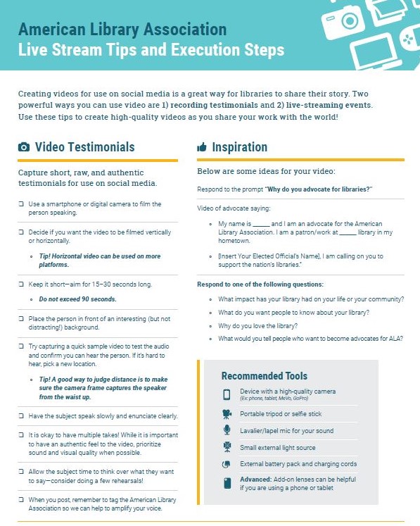 2019ALALiveStreamChecklist