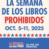 La Semana de los Libros Prohibidos. Oct. 5-11, 2025. La Censura es tan 1984. Lee Por Tus Derechos. ALA.org/BBooks. American Library Association