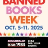 Banned Books Week. Oct 5-11, 2025. Censorship is so 1984. Read for your rights. ALA.org/BBooks