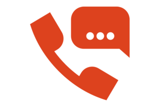 Icon: Telephone and speech bubble
