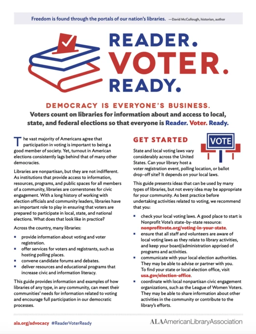 Reader Voter Ready voter engagement guide