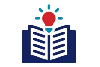 Drawing of a book with a lightbulb