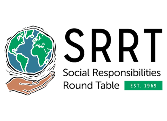 SRRT Logo in color; includes graphic of earth over a hand
